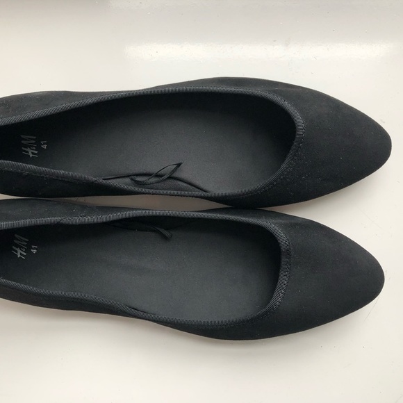 H&M pointy toe black flats 9.5 - Picture 2 of 4